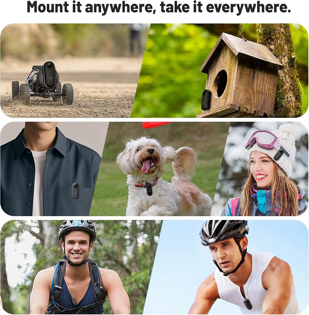 4K HD Mini Wifi Pet Collar Camera Portable Sports Vlogging Bodycam Magnetic Video Recorder Cats Dogs APP Microphone POV Camera