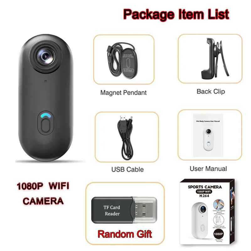 4K UHD Small Vlog Wireless Camera Home Photography Super Mini Wifi Recorder Action Cam Compatible Portable Electronic Gadgets