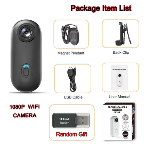 4K Vlogging Body Camera Wifi Wireless Mini Action Recorder Pocket Micro Cam Sports Travel Free Shipping Miniature Tiny HD Lens